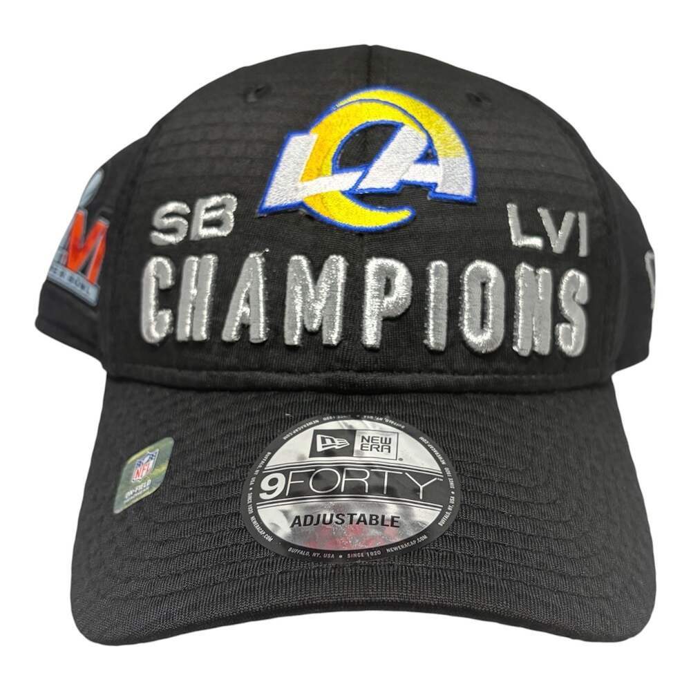 New Era Los Angeles Rams Super Bowl LVI Champions Locker Room 9FORTY Snapback Ad